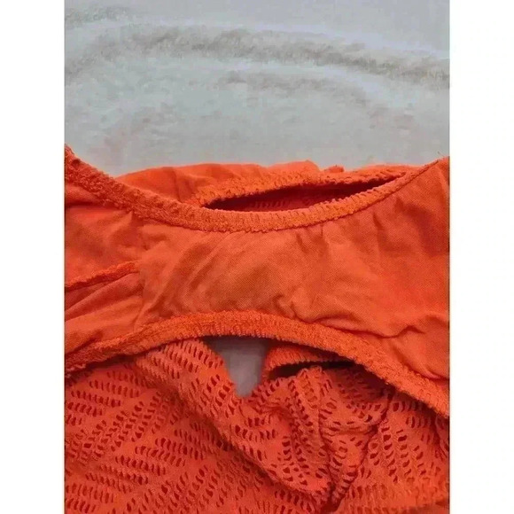 Vtg 80s Catalina Women's Size 10 Neon Orange One-piece Swimsuit - Picture 4 of 7